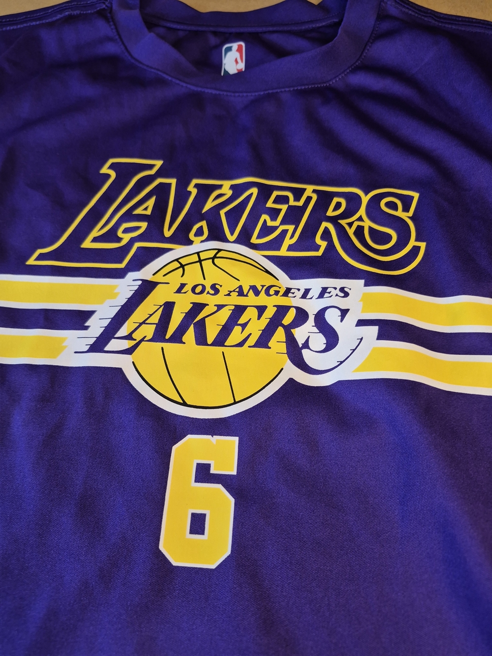 Los Angeles Lakers #6 James Purple Basketball Jersey - NBA Logo - Picture 2 of 8